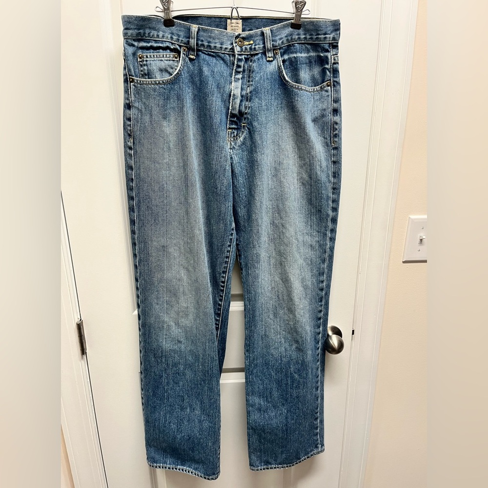 J.Crew Factory Men’s Relaxed Fit Jeans 34x34 100% Cotton Medium Wash